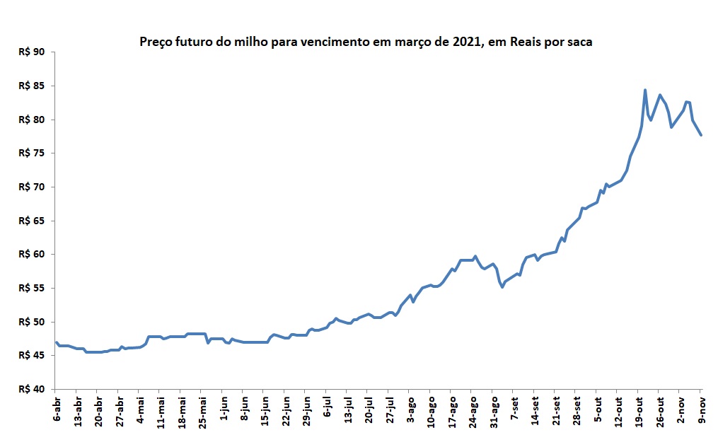 preço futuro do milho