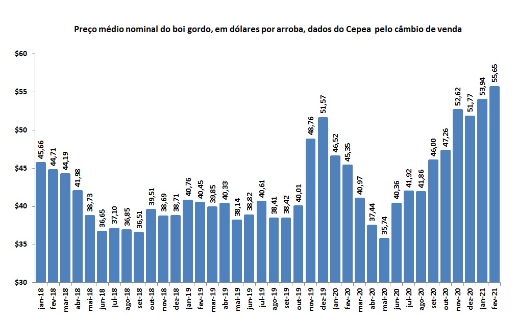 boi gordo em dólar