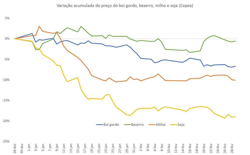 Preços agrícolas dispararam em 2024. 6 preço do boi gordo
