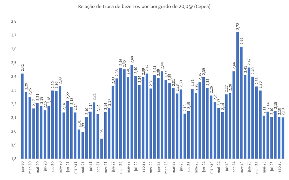 bezerros por boi gordo
