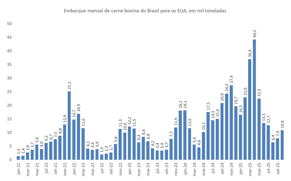 importação de carne bovina do Brasil pelos EUA