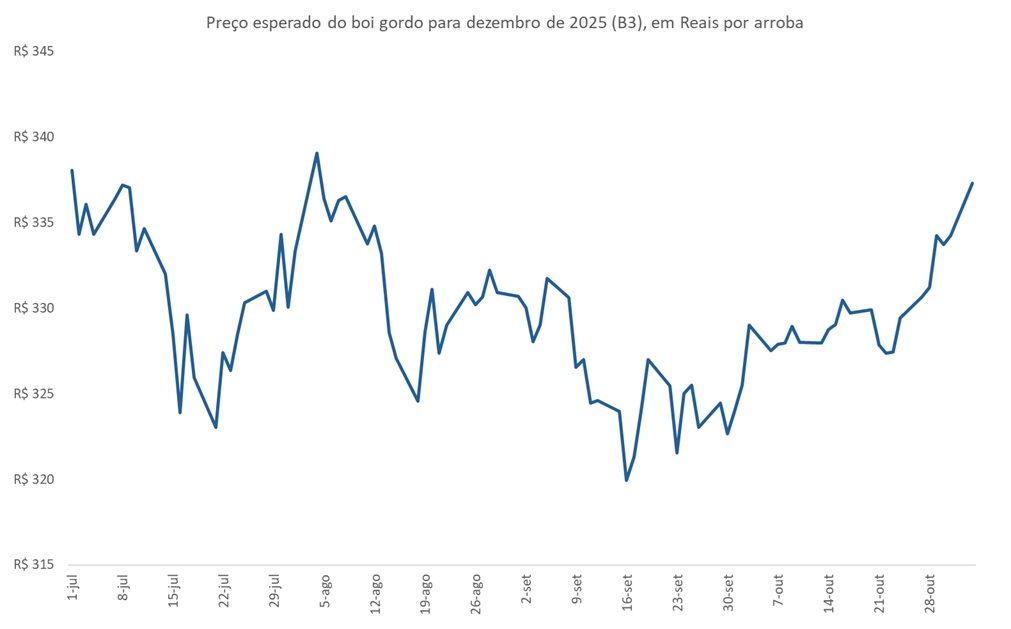 preço futuro da arroba do boi
