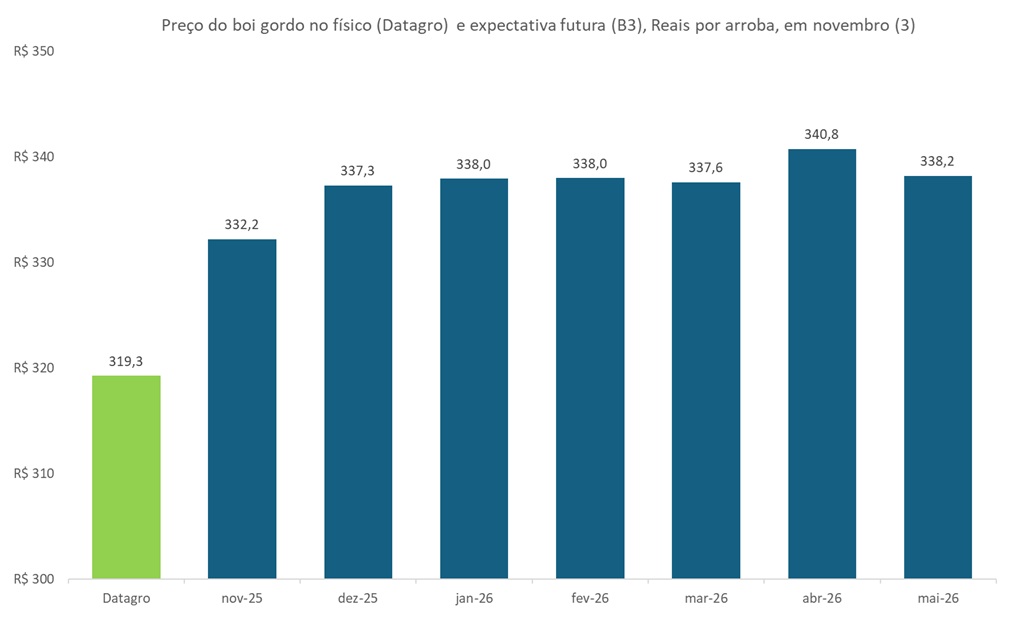 preço futuro da arroba do boi