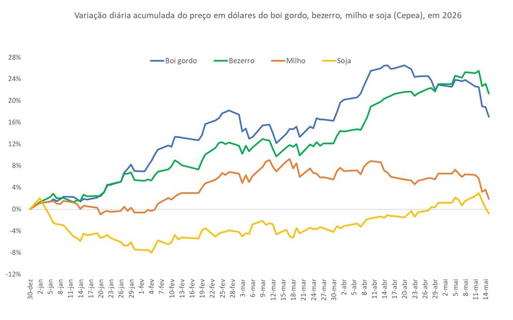 preço em dólares do bezerro
